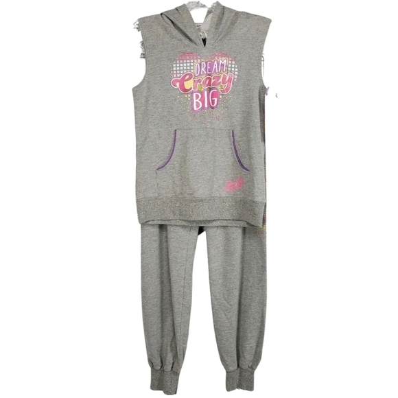 JoJo Siwa Collection Outfit Girls Size 10 12 Graphic Top Jogger Pants Set Youth